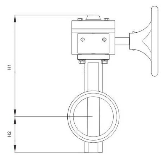 蝸輪(lun)信号溝槽蝶(die)閥(圖1)